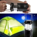 LED Collapsible Portable Military Tac Lantern, Outdoor Battery Ultra Bright Light Collapsible Hand Lamp - Camping Survival Lamp