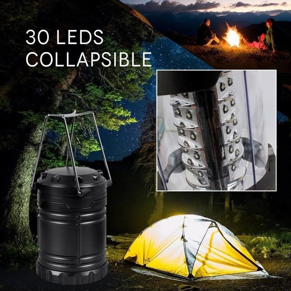 LED Collapsible Portable Military Tac Lantern, Outdoor Battery Ultra Bright Light Collapsible Hand Lamp - Camping Survival Lamp