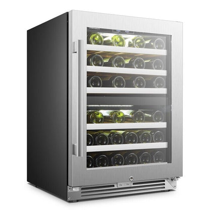 LanboPro 24-inch 44-bottle Dual Zone Compressor Wine Cooler