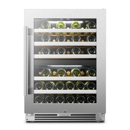 LanboPro 24-inch 44-bottle Dual Zone Compressor Wine Cooler
