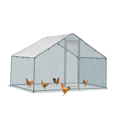Large Metal Chicken Coop Walk-in Poultry Cage