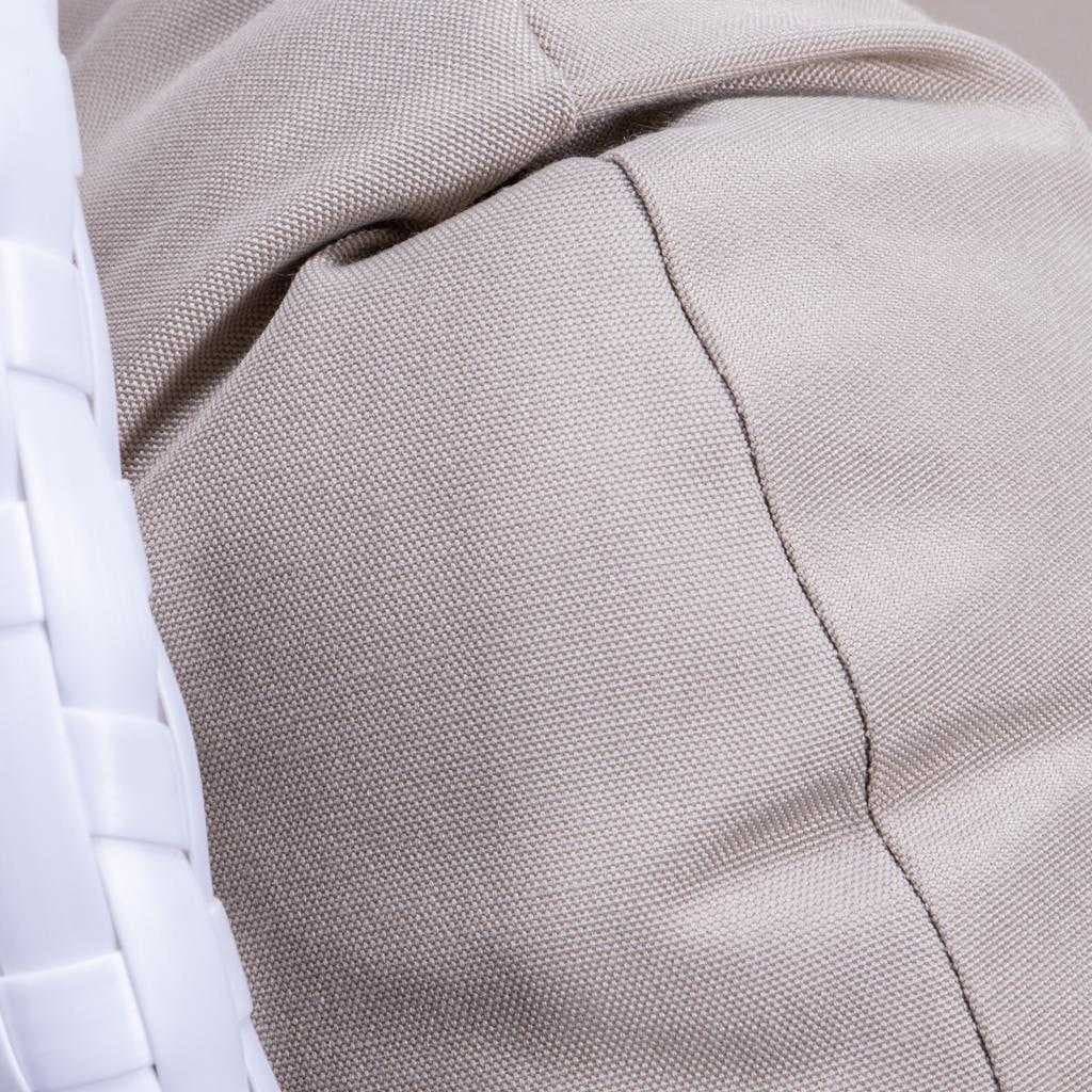 LeisureMod 2 Person Hanging Egg Chair with Stand - Outdoor/Indoor Rattan Wicker Patio Swing Hammock Lounger with Cushions