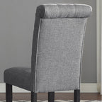Roundhill Furniture Leviton Solid Wood Tufted Dining Chair (Set of 2)