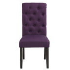 Roundhill Furniture Leviton Solid Wood Tufted Dining Chair (Set of 2)