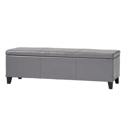 Lucinda Faux Leather Storage Bench by Christopher Knight Home - 51.25 L x 17.50 W x 16.25 H