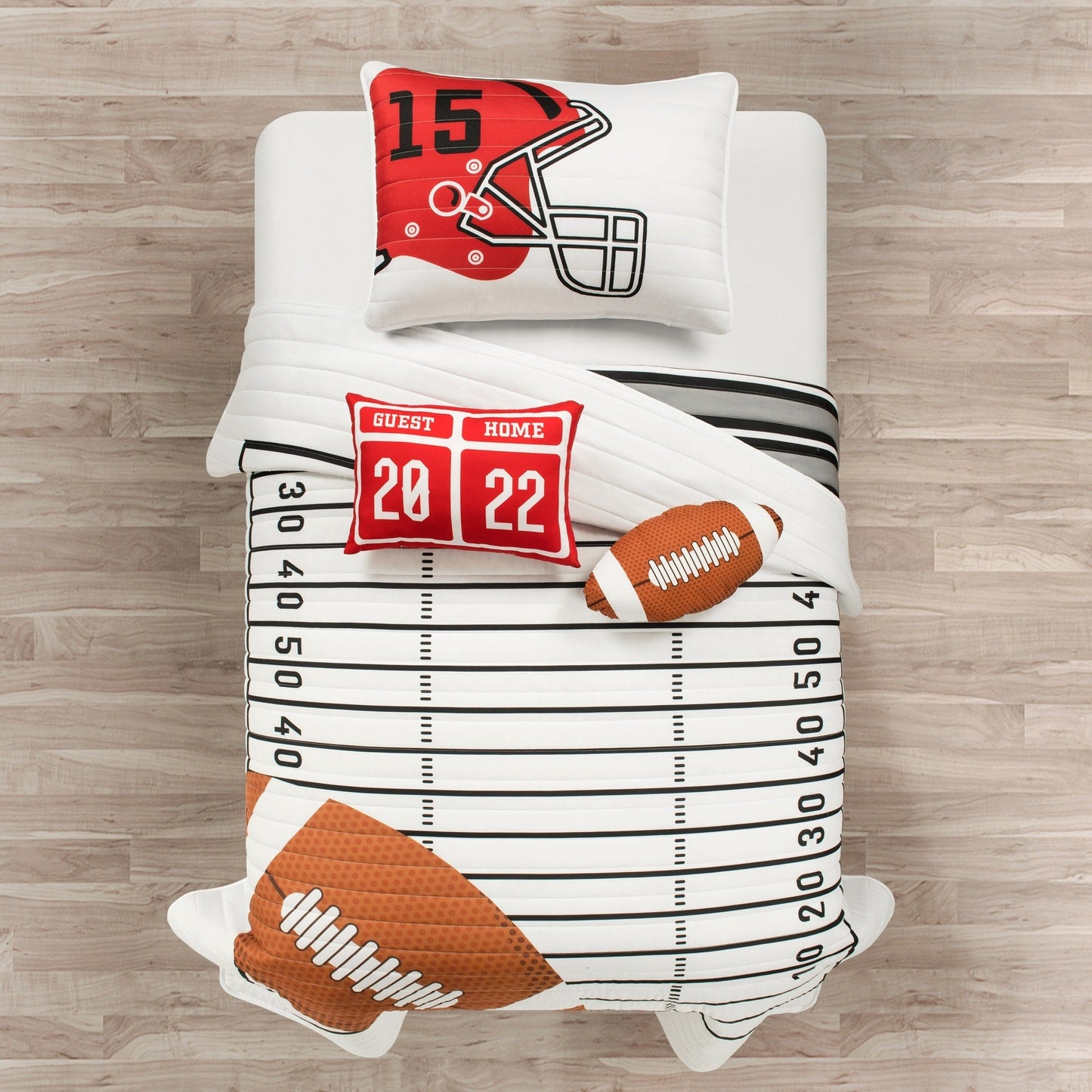Lush Decor American Football Reversible Oversized Kids Quilt