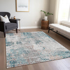 Machine Washable Indoor/ Outdoor Chantille Abstract Modern Rug