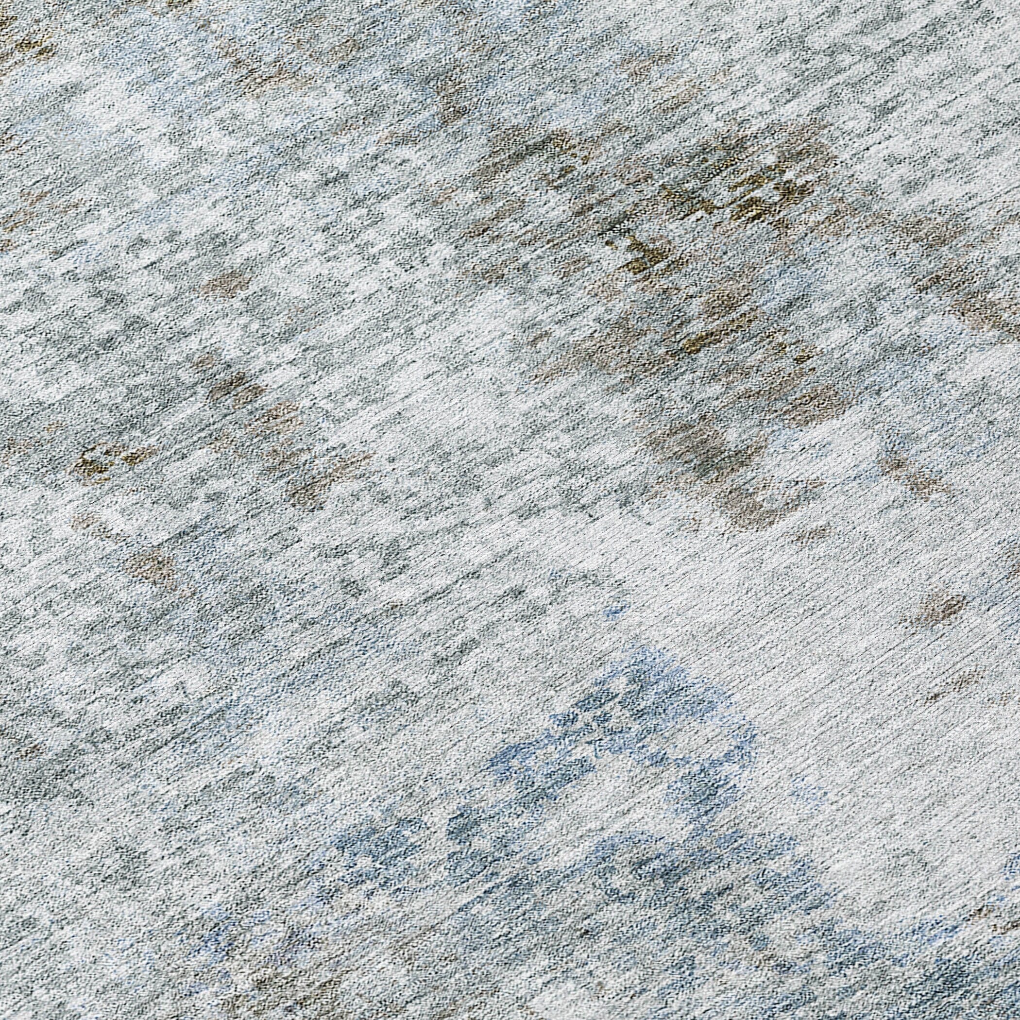 Machine Washable Indoor/ Outdoor Chantille Abstract Modern Rug