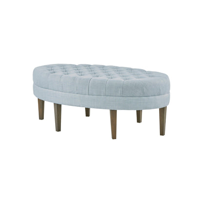 Madision Park Chase Surfboard Tufted Upholstered Ottoman with Solid Wood