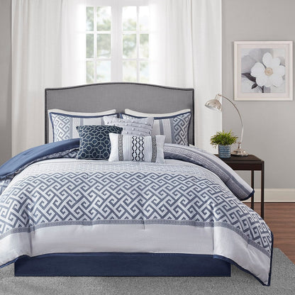Madison Park Christian 7-piece Geometric Jacquard Comforter Set