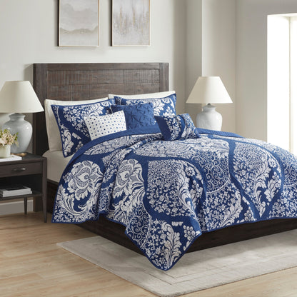 Madison Park Marcella 7 Piece Cotton Printed Comforter Set