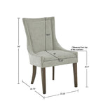 Madison Park Signature Ultra Upholstered Dining Side Chairs With Wood Legs (Set of 2) - N/A