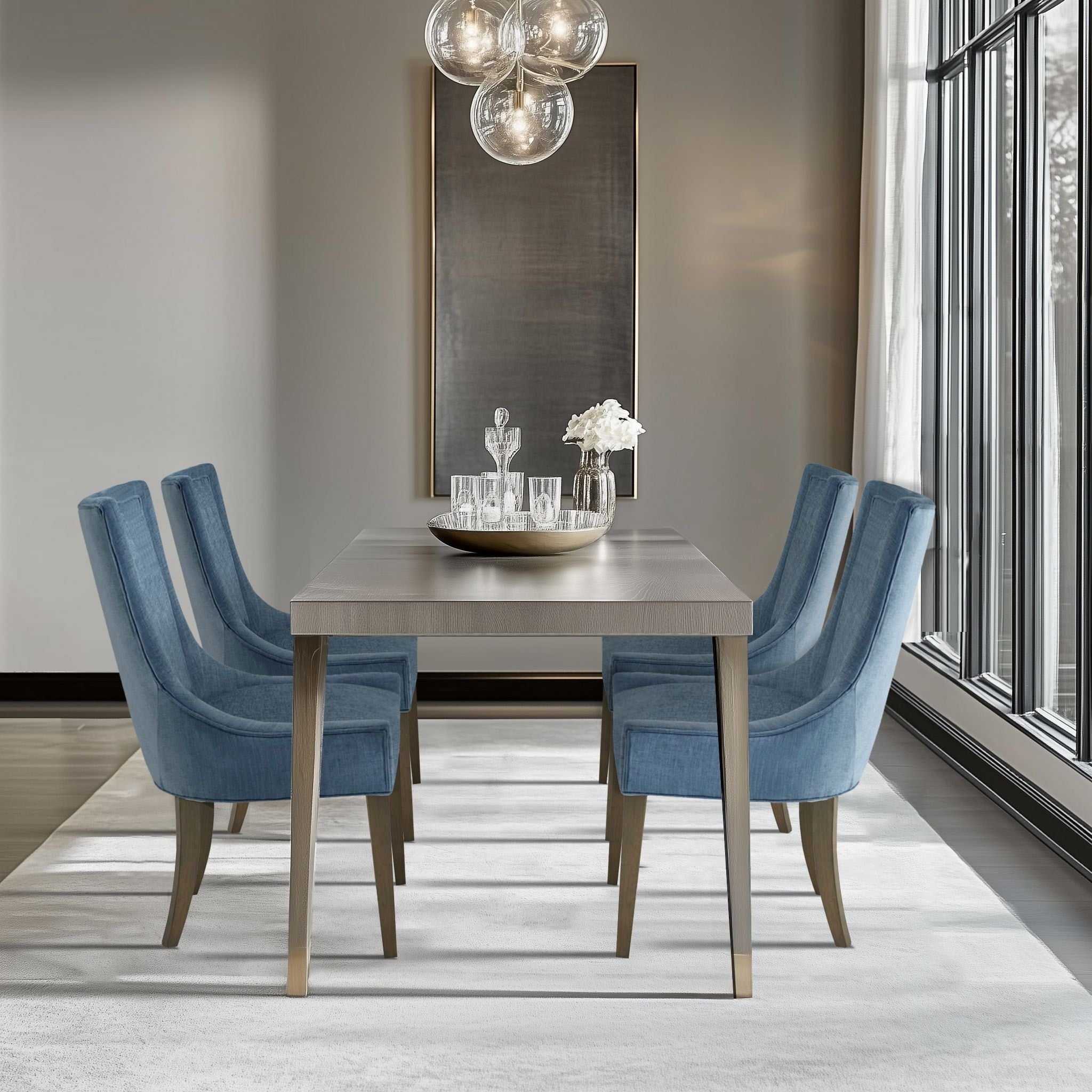 Madison Park Signature Ultra Upholstered Dining Side Chairs With Wood Legs (Set of 2) - N/A