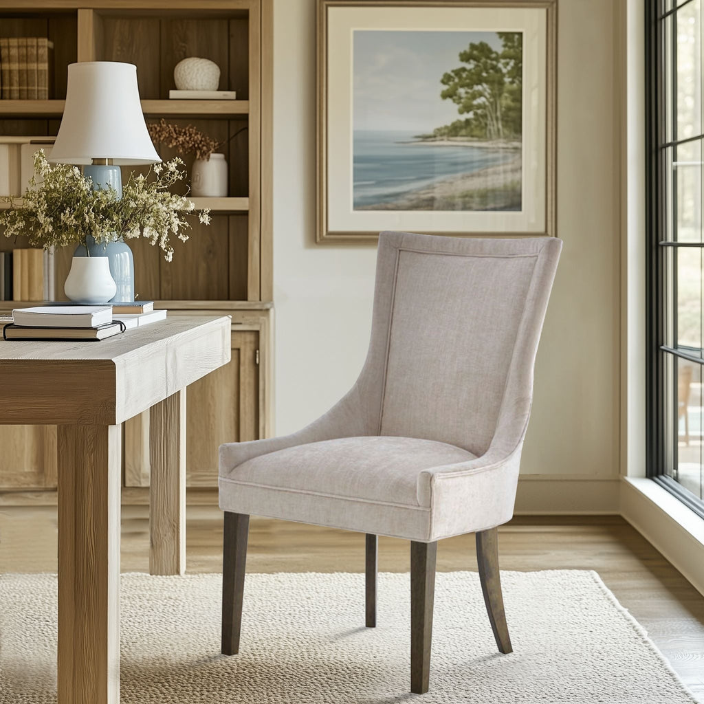 Madison Park Signature Ultra Upholstered Dining Side Chairs With Wood Legs (Set of 2) - N/A
