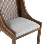 Maurers Cane and Wood Upholstered Dining Chairs (Set of 2) by Christopher Knight Home