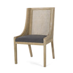 Maurers Cane and Wood Upholstered Dining Chairs (Set of 2) by Christopher Knight Home