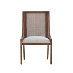 Maurers Cane and Wood Upholstered Dining Chairs (Set of 2) by Christopher Knight Home