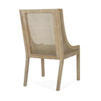 Maurers Cane and Wood Upholstered Dining Chairs (Set of 2) by Christopher Knight Home