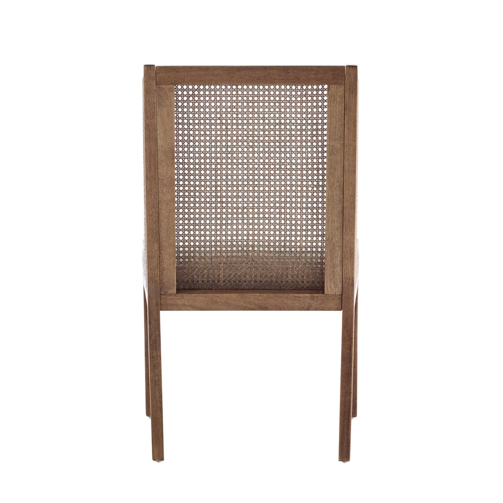 Maurers Cane and Wood Upholstered Dining Chairs (Set of 2) by Christopher Knight Home