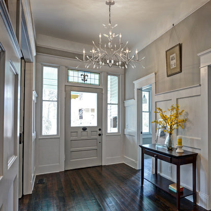 Farmhouse Retro Tree Branch Crystal Chandelier Candle-Style Pendant Light