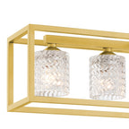 37in Mid-century Modern 5-light Crystal Rectangle Chandelier for Dining Room - 37 inches