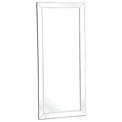 Faux Wood Full Length Mirror for a Clear, Full-View Reflection and Enhanced Room Ambiance - Silver - Full Length