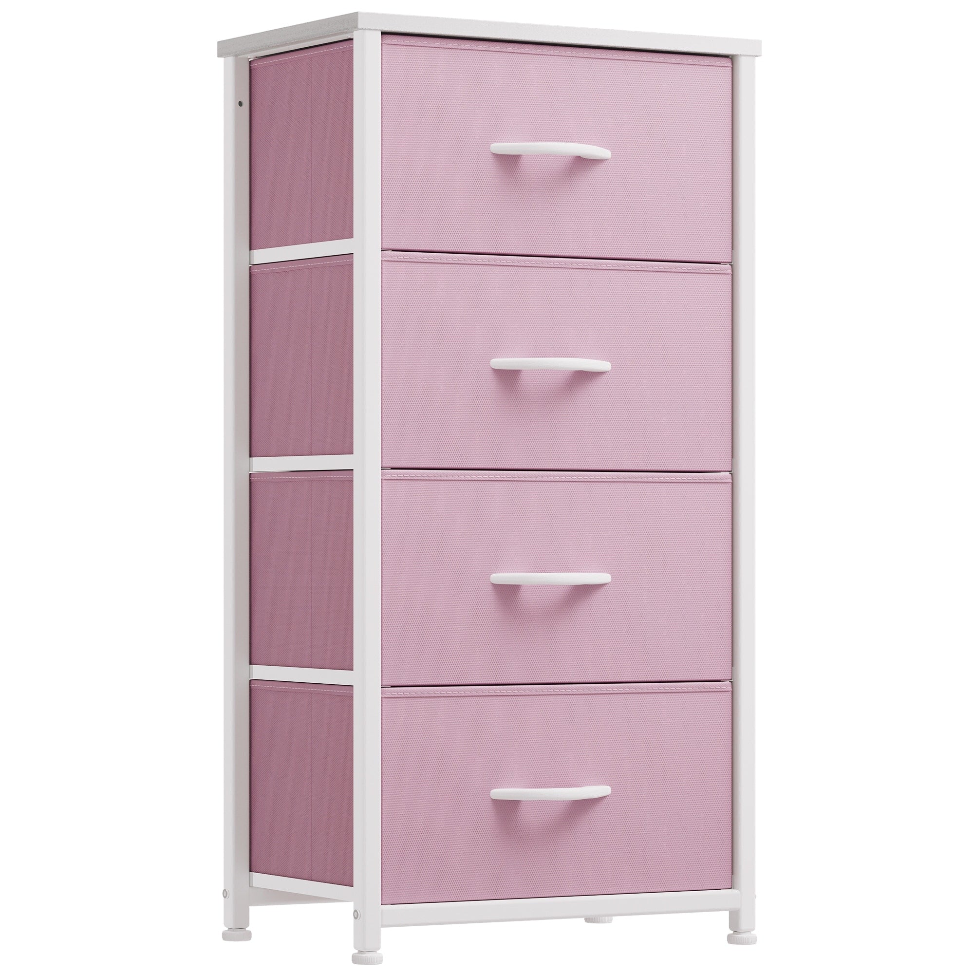 Modern 4/8/10-drawer Bedroom Fabric Dresser Storage Tower with Wood Top