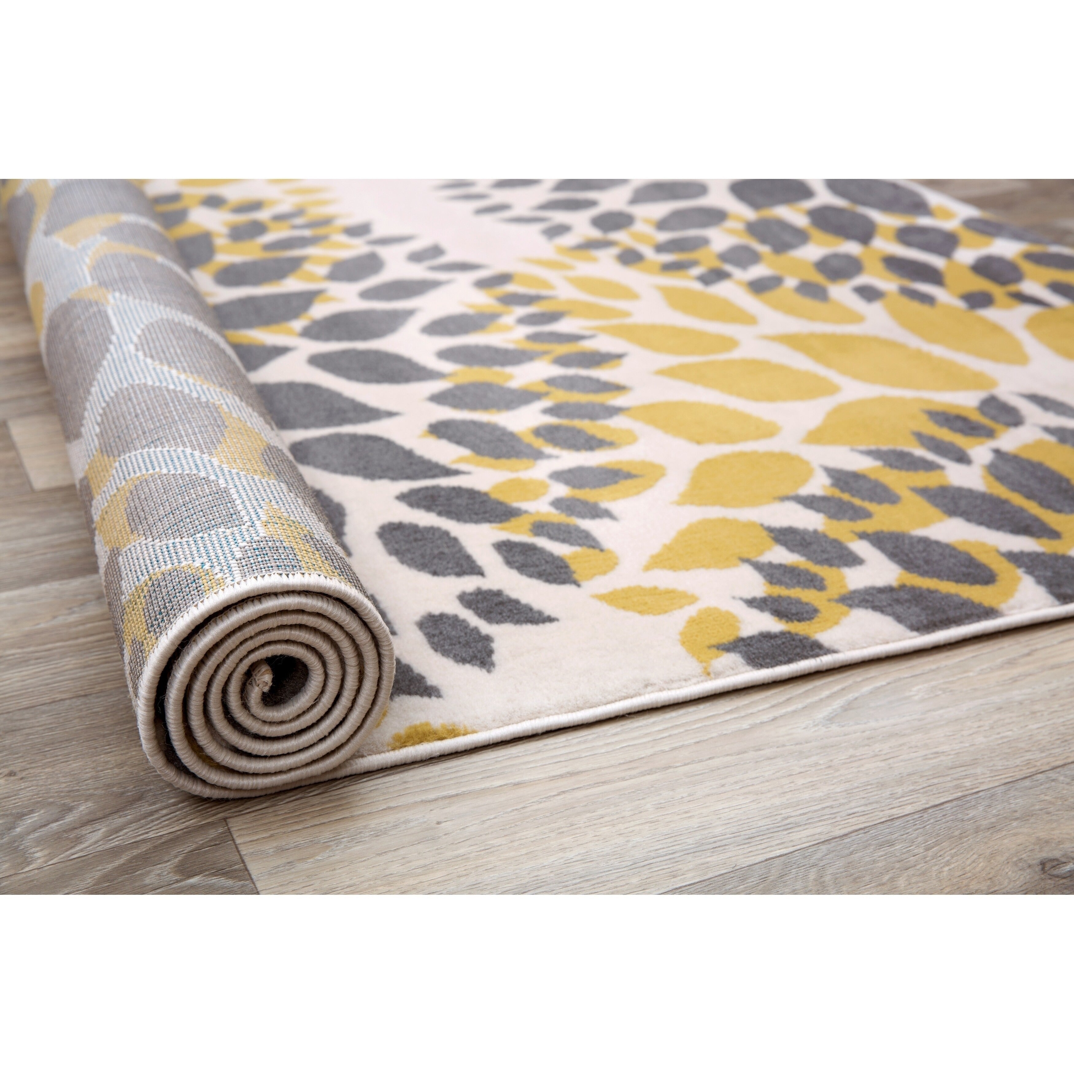 World Rug Gallery Modern Floral Circles Area Rug
