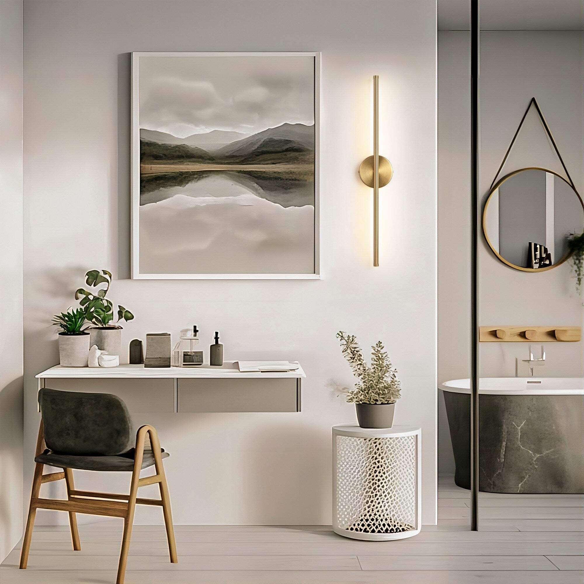 1-Light 23.6 in. Modern Linear Dimmable Integrated LED Bathroom Vanity Light Wall Sconce