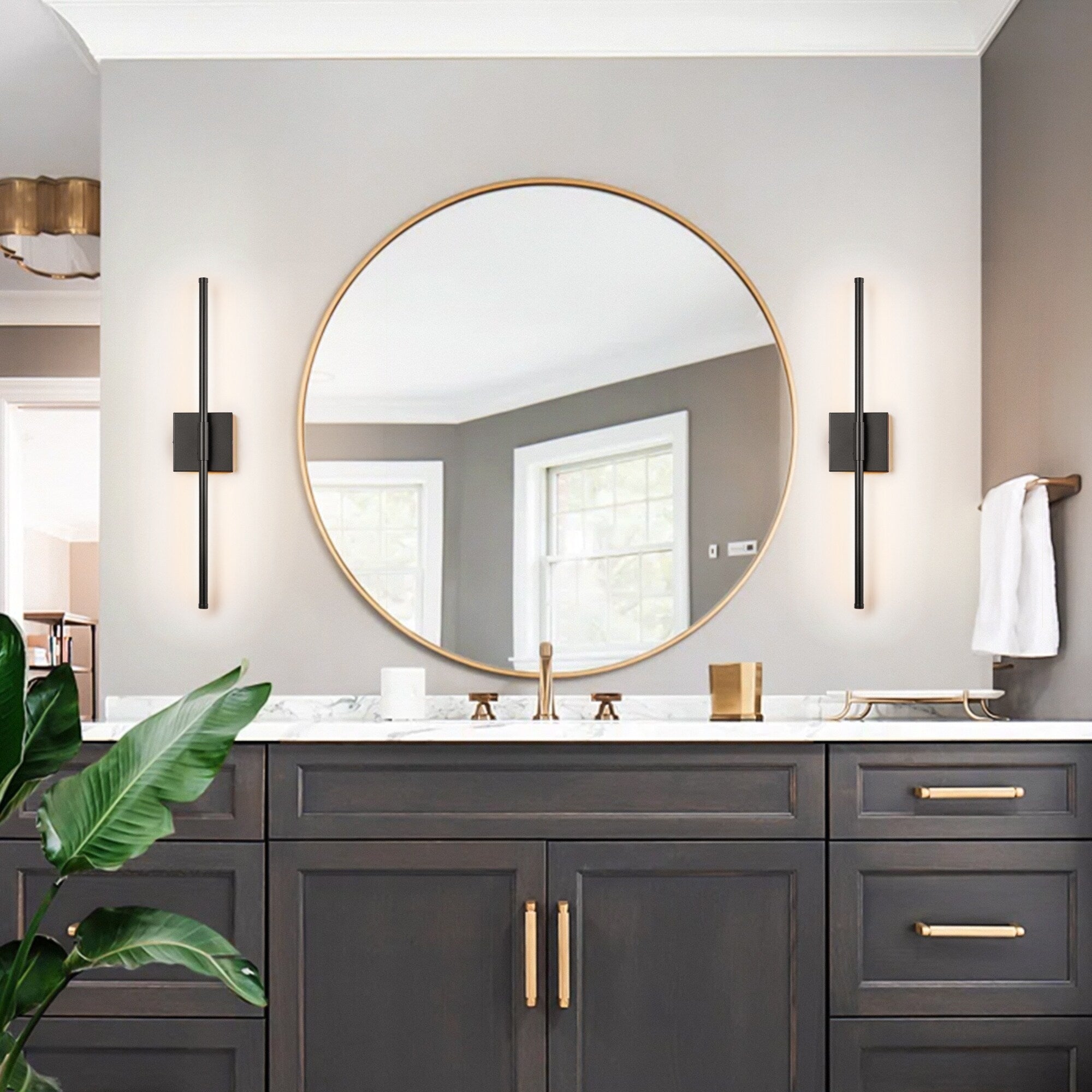 1-Light 23.6 in. Modern Linear Dimmable Integrated LED Bathroom Vanity Light Wall Sconce