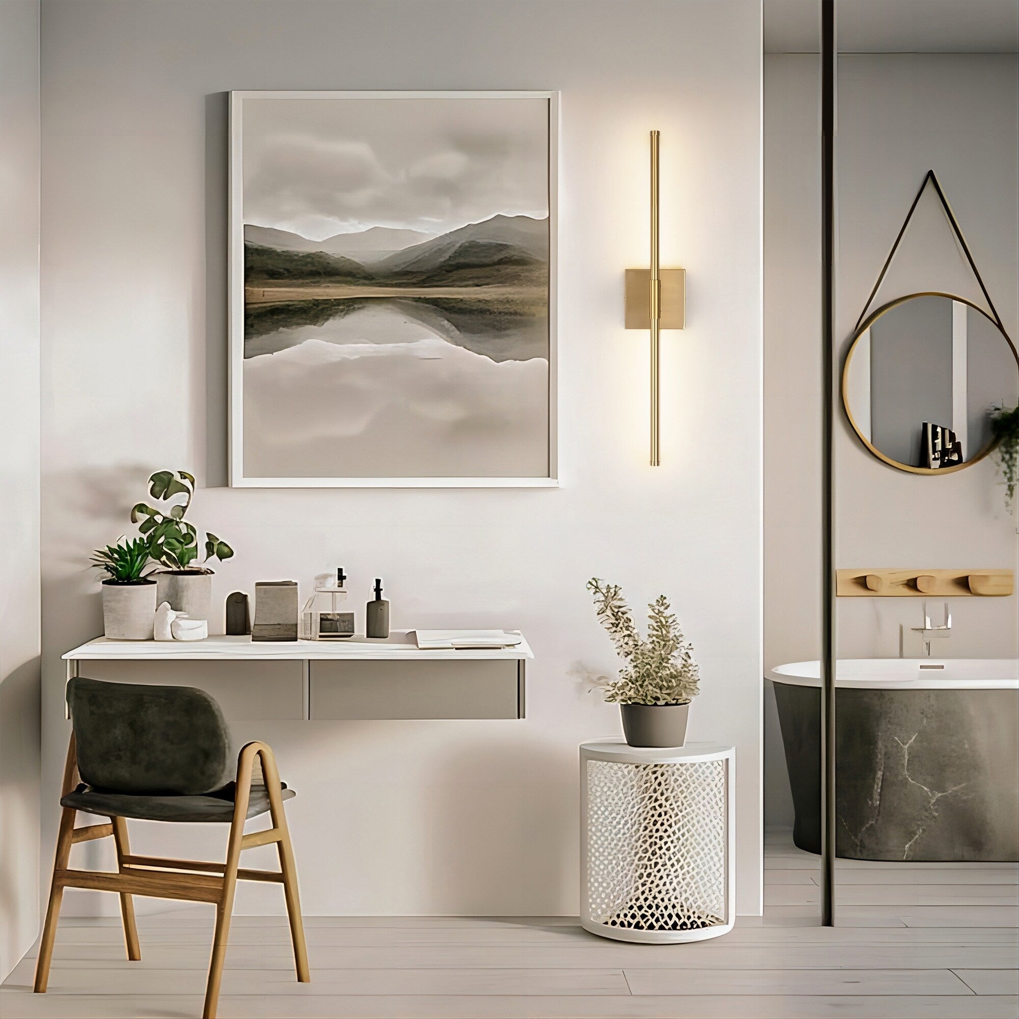 1-Light 23.6 in. Modern Linear Dimmable Integrated LED Bathroom Vanity Light Wall Sconce