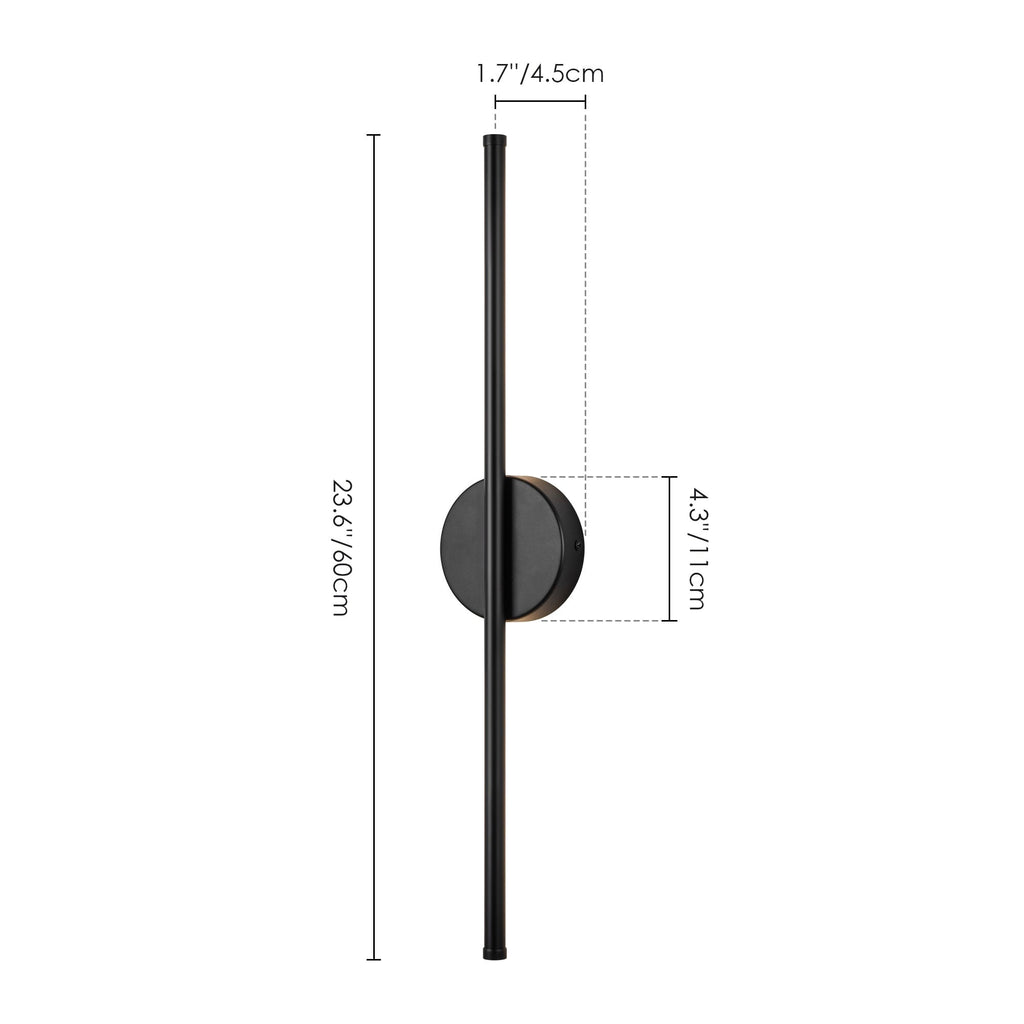 1-Light 23.6 in. Modern Linear Dimmable Integrated LED Bathroom Vanity Light Wall Sconce