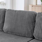 Modern Minimalist U-Shaped Modular Corduroy Sectional Sofa - Compressed, Space-Efficient Sleeper Couch for Living Room & Bedroom