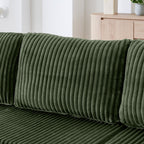 Modern Minimalist U-Shaped Modular Corduroy Sectional Sofa - Compressed, Space-Efficient Sleeper Couch for Living Room & Bedroom