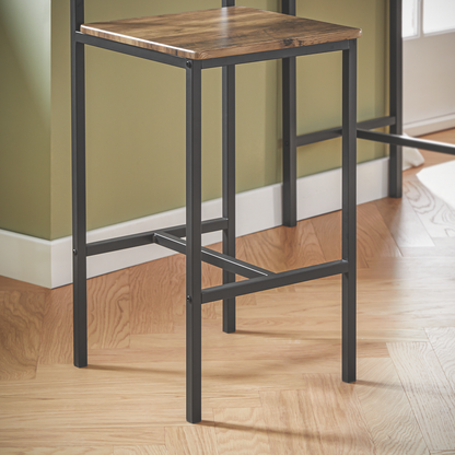 Ensemble bar SoBuy OGT03-XL : 1 table de bar et 2 tabourets, ensemble de bar 3 pièces pour la cuisine et les repas.