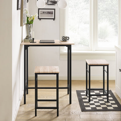 Mobilier de cuisine et de salle à manger en bois SoBuy, table et tabourets, OGT10-N