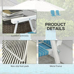 Outsunny Set of 2 Patio Folding Chairs, Classic Outdoor Camping Chairs, Portable Lawn Chairs for Camping