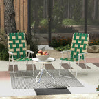 Outsunny Set of 2 Patio Folding Chairs, Classic Outdoor Camping Chairs, Portable Lawn Chairs for Camping