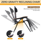 Oversize XL Padded Zero Gravity Lounge Chair Wider Armrest Adjustable Recliner with Cup Holder - N/A