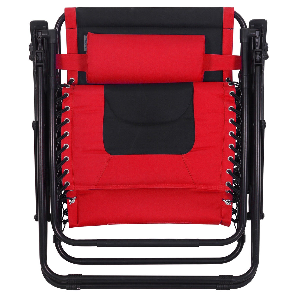 Oversize XL Padded Zero Gravity Lounge Chair Wider Armrest Adjustable Recliner with Cup Holder - N/A