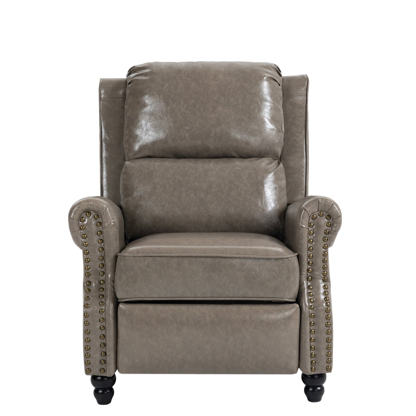 Manual Pushback Recliner Chairs with Nailhead Trim