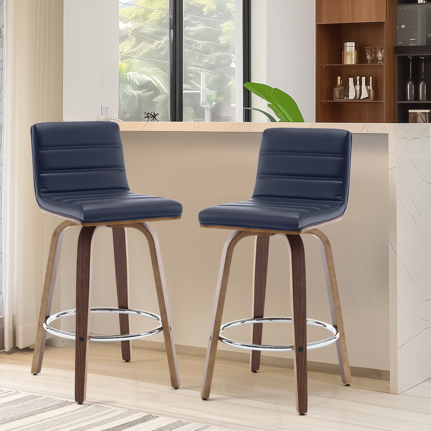 26/29 Faux Leather Swivel Bar/Counter Stools, Set of 2/3