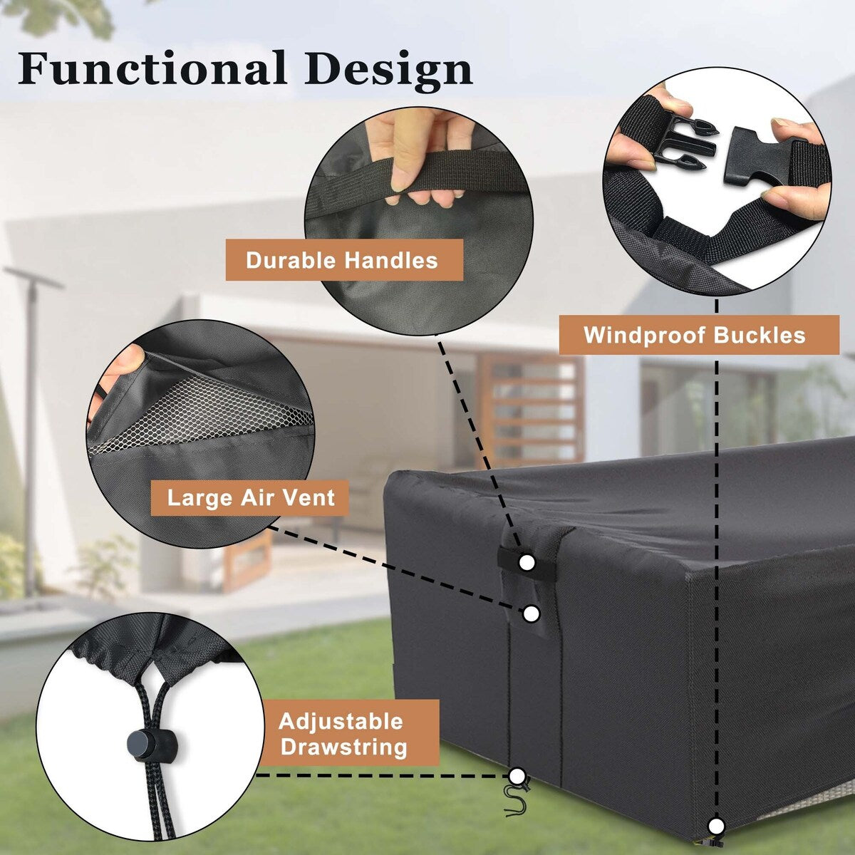 Waterproof Patio Furniture Set Cover Outdoor Sectional Sofa Cover