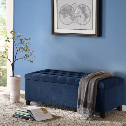 Madison Park Sasha Tufted Top Upholstered Storage Bench