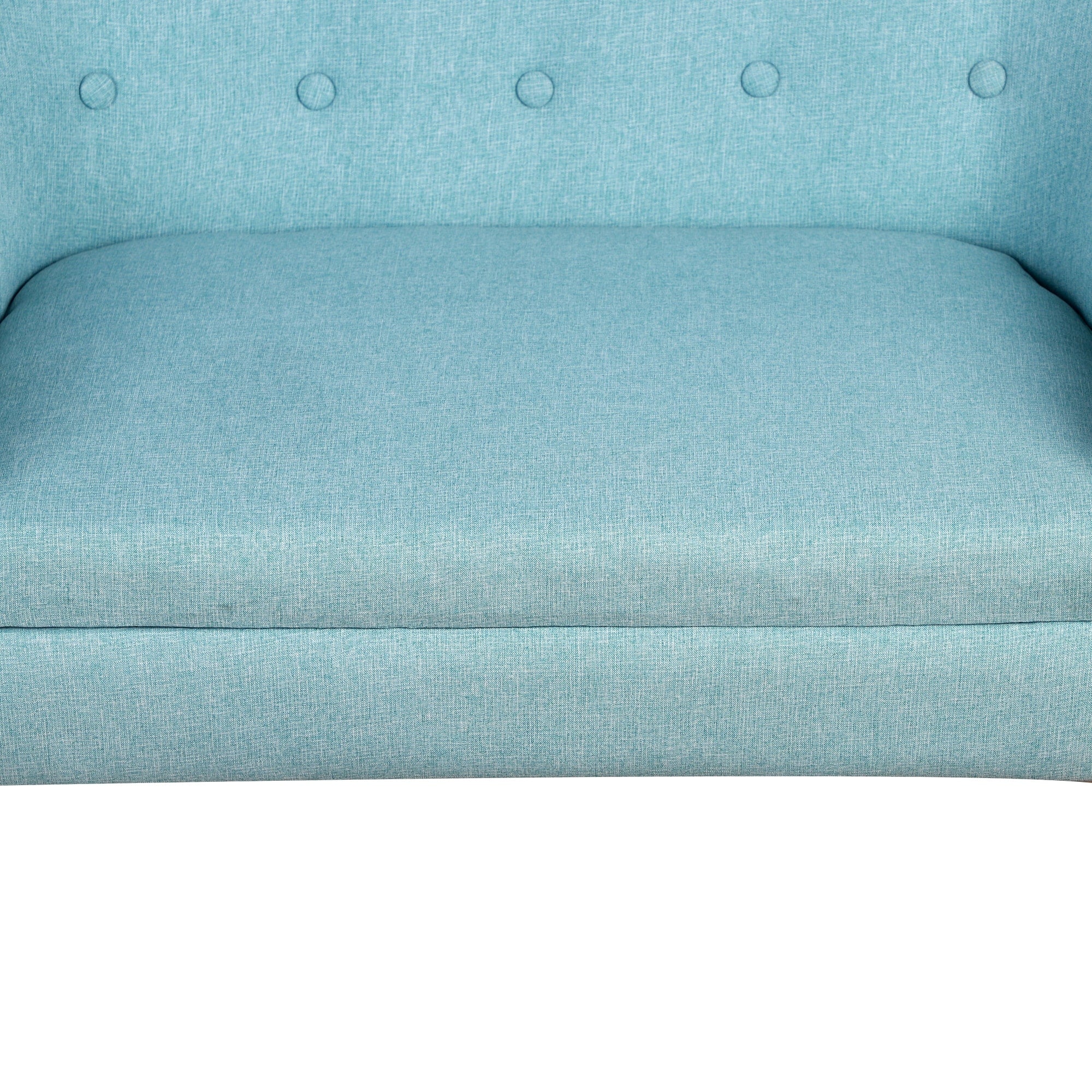 Qaba Kids Sofa Linen Fabric Wooden 2 Seat Armrest Children Chair Cozy