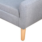 Qaba Kids Sofa Linen Fabric Wooden 2 Seat Armrest Children Chair Cozy