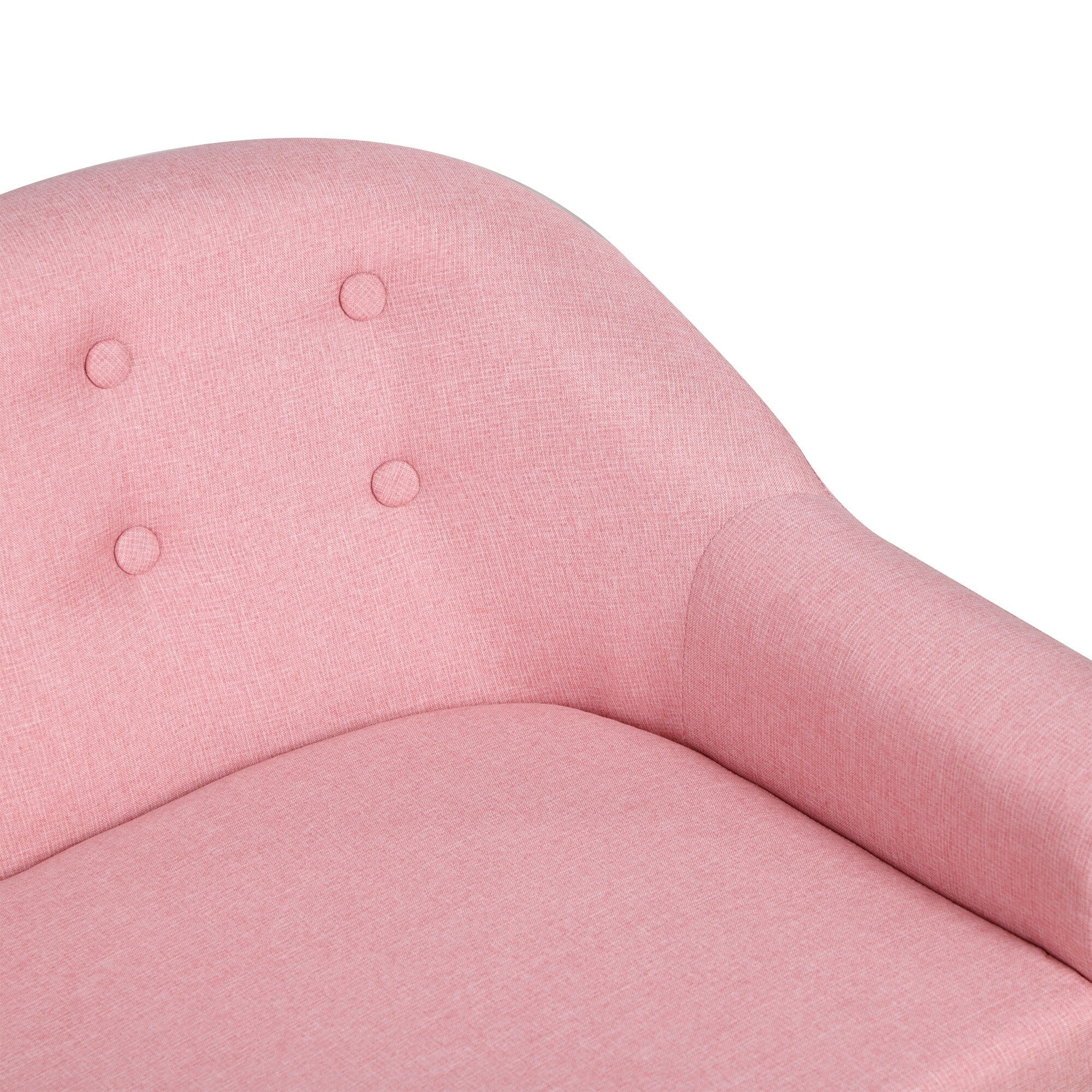 Qaba Kids Sofa Linen Fabric Wooden 2 Seat Armrest Children Chair Cozy