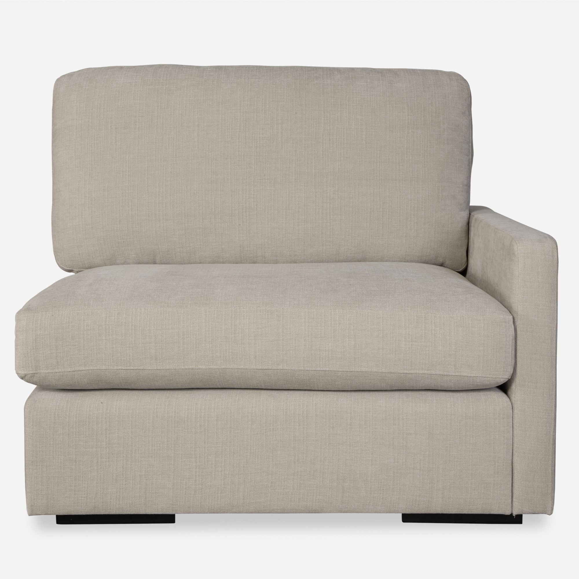 Refuge Solid Modular Right Arm Seat for Sectional Sofa - 43.25 - Sand Gray