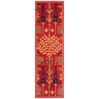SAFAVIEH Handmade Heritage Picture Block Floral Traditional Oriental Wool Rug
