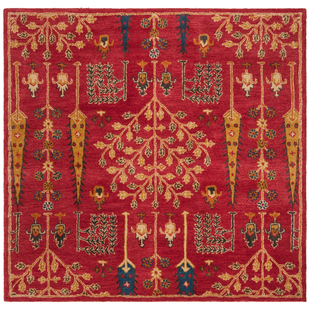 SAFAVIEH Handmade Heritage Picture Block Floral Traditional Oriental Wool Rug